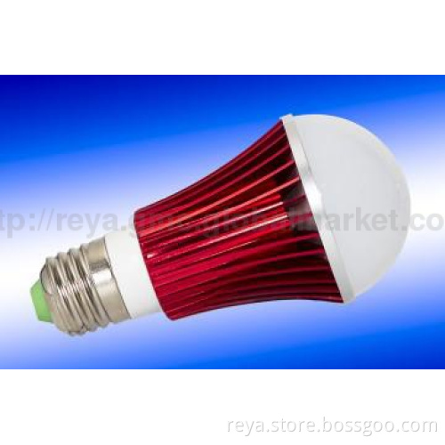 8W Cool&Warm White Switch Dimming LED Bulb-red shell